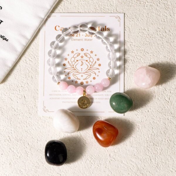 12 Zodiac Signs Healing Stones + Bracelet Sets Raw Crystal Stones Magical Energy Stones Gifts