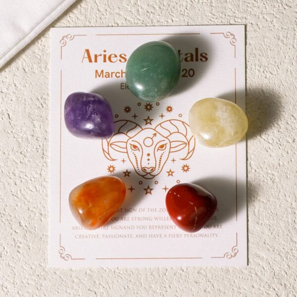 12 Zodiac Signs Healing Stones + Bracelet Sets Raw Crystal Stones Magical Energy Stones Gifts