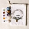 12 Zodiac Signs Healing Stones + Bracelet Sets Raw Crystal Stones Magical Energy Stones Gifts