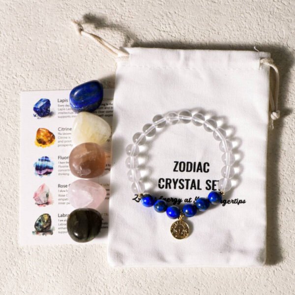 12 Zodiac Signs Healing Stones + Bracelet Sets Raw Crystal Stones Magical Energy Stones Gifts