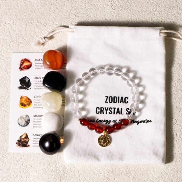 12 Zodiac Signs Healing Stones + Bracelet Sets Raw Crystal Stones Magical Energy Stones Gifts