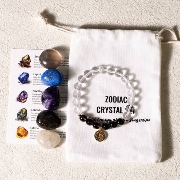 12 Zodiac Signs Healing Stones + Bracelet Sets Raw Crystal Stones Magical Energy Stones Gifts