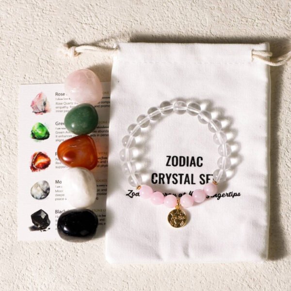 12 Zodiac Signs Healing Stones + Bracelet Sets Raw Crystal Stones Magical Energy Stones Gifts