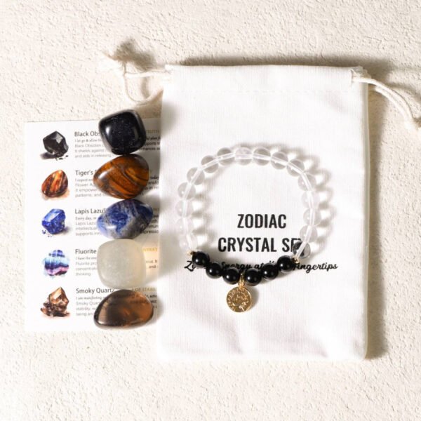 12 Zodiac Signs Healing Stones + Bracelet Sets Raw Crystal Stones Magical Energy Stones Gifts