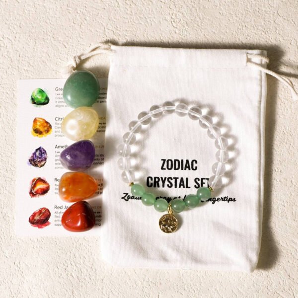 12 Zodiac Signs Healing Stones + Bracelet Sets Raw Crystal Stones Magical Energy Stones Gifts