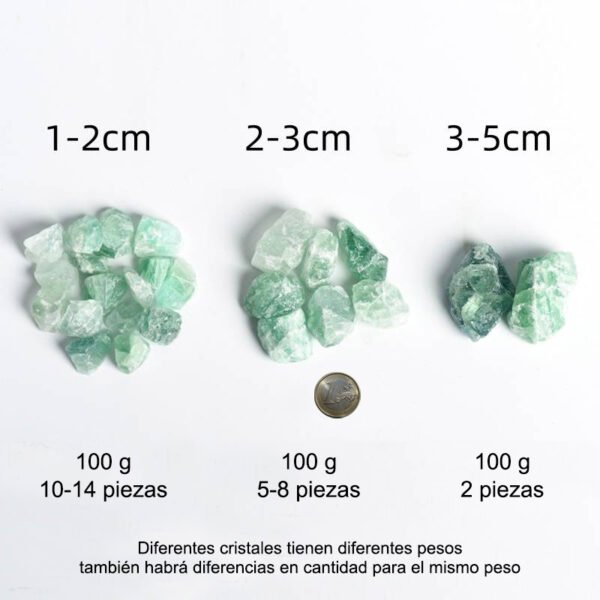 Piedra de Cristal en Bruto Serie Verde Cristal Natural Piedra de Aromaterapia Piedra Curativa