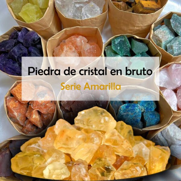 Piedra de Cristal en Bruto Serie Amarilla Cristal Natural Piedra de Aromaterapia Piedra Curativa