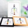 经典原石七脉轮画框4 Classic Rough Stone Frame with Seven Chakras Rough Stone Crystal
