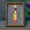 经典原石七脉轮画框灯光款2 Marco Clásico de Piedra en Bruto de Siete Chakras Estilo de Iluminación Piedra en Bruto Cristal