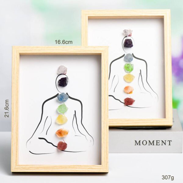 经典原石七脉轮画框灯光款5 Marco Clásico de Piedra en Bruto de Siete Chakras Estilo de Iluminación Piedra en Bruto Cristal