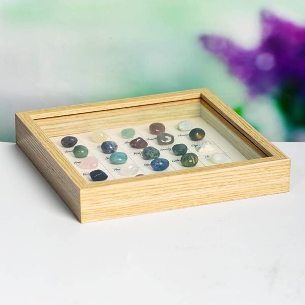 25 Tipos de Piedras Rodadas Piedra de Cristal de Energía Marco de la Foto Regalo