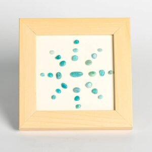 太阳花造型水晶碎石装饰画框多色2 Flor Solar Piedra de Cristal Energética Marco de la Foto Decoraciones de Escritorio Regalo