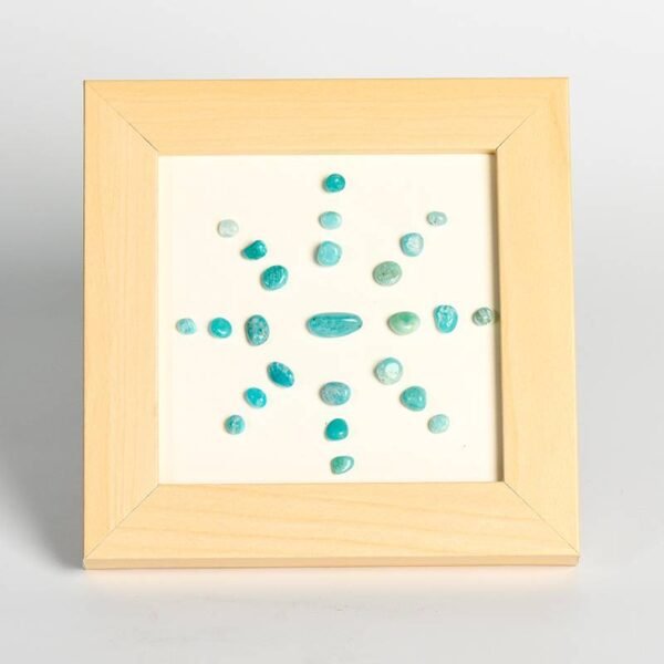 Flor Solar Piedra de Cristal Energética Marco de la Foto Decoraciones de Escritorio Regalo