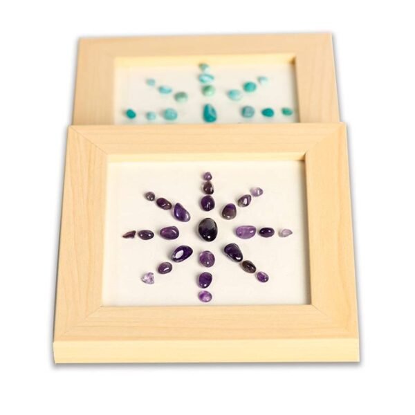 Flor Solar Piedra de Cristal Energética Marco de la Foto Decoraciones de Escritorio Regalo