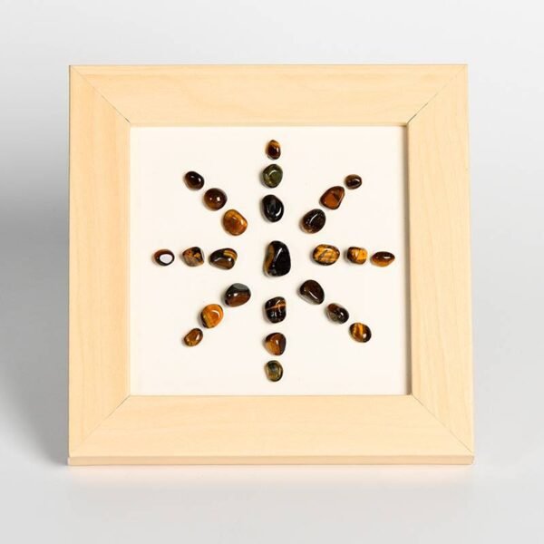 Flor Solar Piedra de Cristal Energética Marco de la Foto Decoraciones de Escritorio Regalo