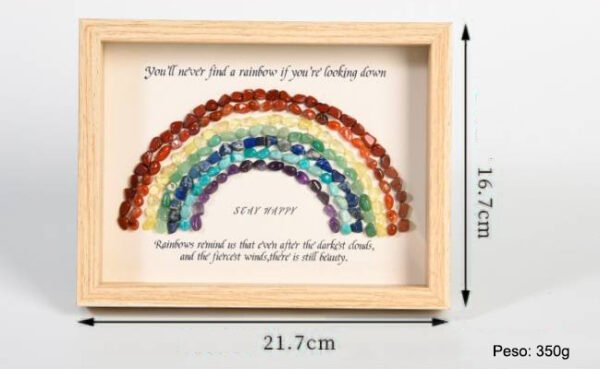 Rainbow Crystal Stone Energy Photo Frame Desk Decorations Gift