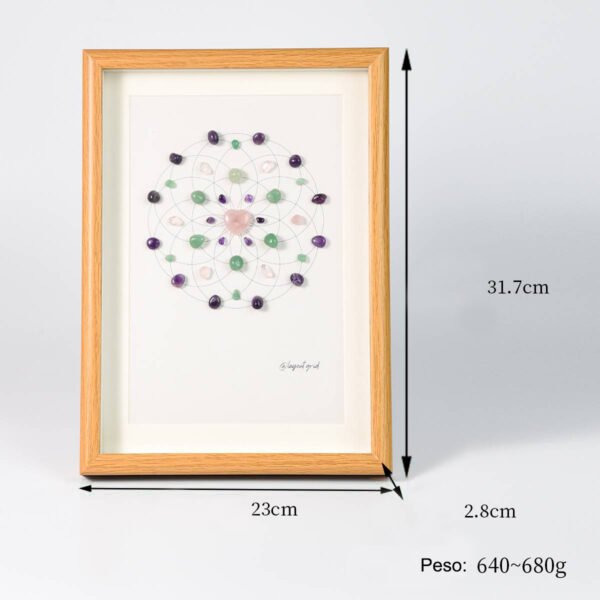 水晶阵网格画相框1 Crystal Matrix Energy Stone Crystal Stone Photo Frame Desk Decorations Gift