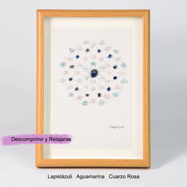 水晶阵网格画相框14 Crystal Matrix Energy Stone Crystal Stone Photo Frame Desk Decorations Gift