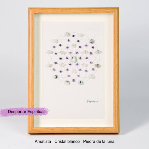 水晶阵网格画相框20 Crystal Matrix Energy Stone Crystal Stone Photo Frame Desk Decorations Gift