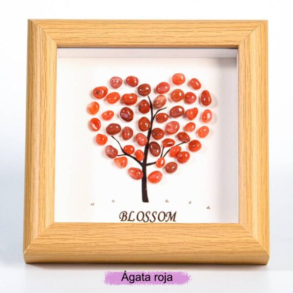 Árbol del Amor Piedra de Cristal Energética Marco de la Foto Decoraciones de Escritorio Regalo