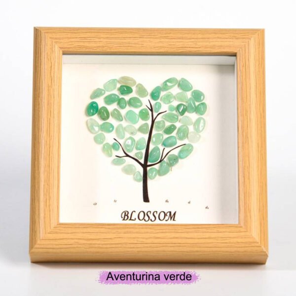 Árbol del Amor Piedra de Cristal Energética Marco de la Foto Decoraciones de Escritorio Regalo