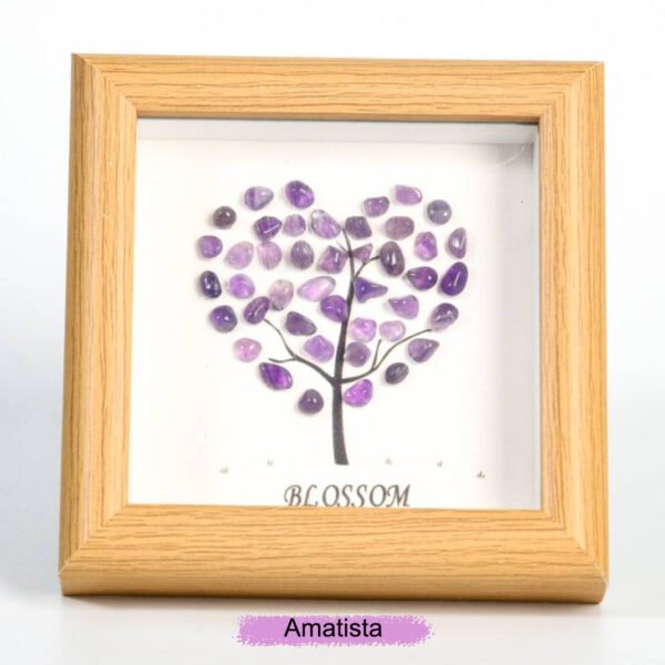Árbol del Amor Piedra de Cristal Energética Marco de la Foto Decoraciones de Escritorio Regalo