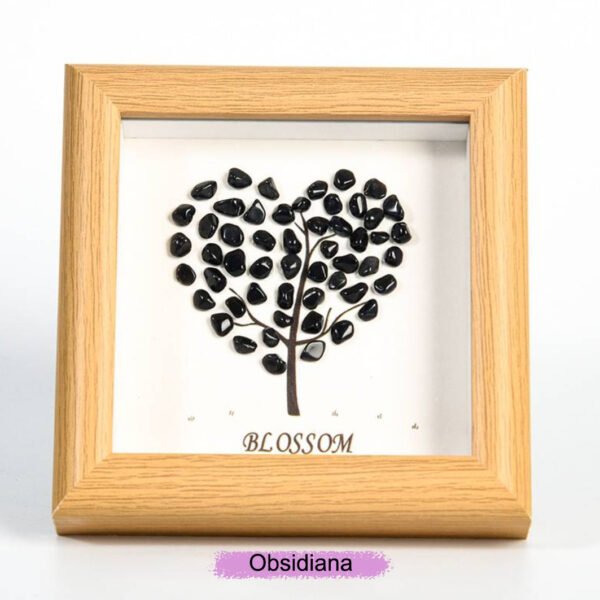 Árbol del Amor Piedra de Cristal Energética Marco de la Foto Decoraciones de Escritorio Regalo