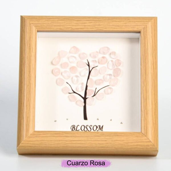 Árbol del Amor Piedra de Cristal Energética Marco de la Foto Decoraciones de Escritorio Regalo