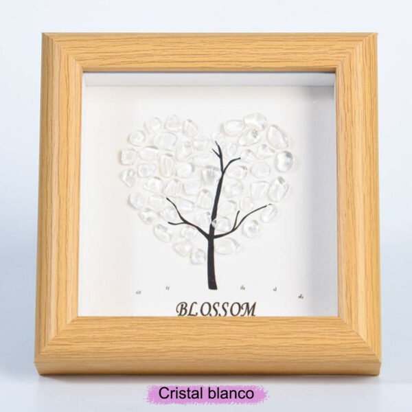 Árbol del Amor Piedra de Cristal Energética Marco de la Foto Decoraciones de Escritorio Regalo