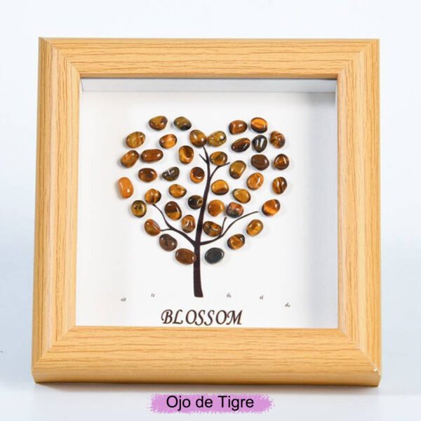 Árbol del Amor Piedra de Cristal Energética Marco de la Foto Decoraciones de Escritorio Regalo