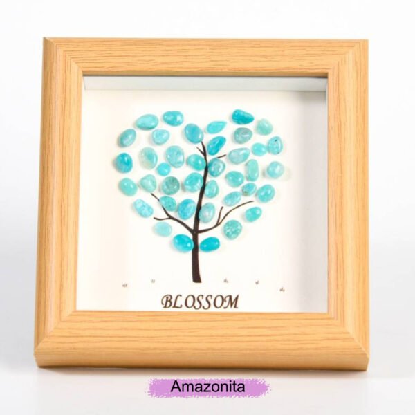 Árbol del Amor Piedra de Cristal Energética Marco de la Foto Decoraciones de Escritorio Regalo