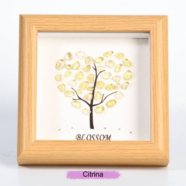 Árbol del Amor Piedra de Cristal Energética Marco de la Foto Decoraciones de Escritorio Regalo