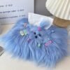 Pink tissue box with an elegant and luxurious long-haired dog design, ideal for living rooms or cars.