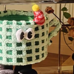 Cesta de almacenamiento tejida Piel de cordero Little Monster