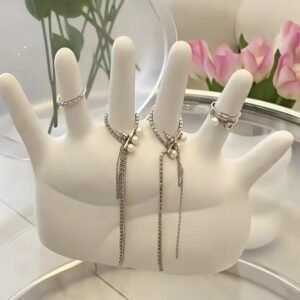 Expositor de anillos de palma estante de almacenamiento pulseras joyas Decoraciones elegantes y lujosas