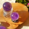 AAA+ Natural Violet Amethyst Sphere High Quality-Purple Crystal Ball-Healing Crystal Ornament-High Vibration Stone-Healing Home Decor Gift for Couples Gift for Friends Gift for Family