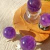 AAA+ Natural Violet Amethyst Sphere High Quality-Purple Crystal Ball-Healing Crystal Ornament-High Vibration Stone-Healing Home Decor Gift for Couples Gift for Friends Gift for Family