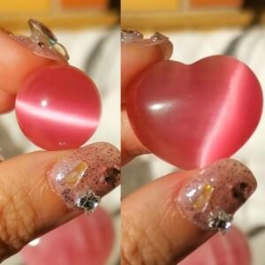 MEITU_20251205_170538253 Heart-Shaped Cat's Eye Stone - Mini Cat's Eye Crystal Ball - Energy Tower Healing Crystals Energetic Crystals Healing Home Decor Gift for Couples Gift for Friends Gift for Family