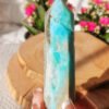 AAA+ High Quality Blue Aragonite Crystal Obelisk Towers - Natural Blue Hemimorphite Tower - Sky Blue Aragonite - Quartz Crystal Obelisk - Healing Home Decor Gift for Couples Gift for Friends Gift for Family