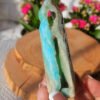 AAA+ High Quality Blue Aragonite Crystal Obelisk Towers - Natural Blue Hemimorphite Tower - Sky Blue Aragonite - Quartz Crystal Obelisk - Healing Home Decor Gift for Couples Gift for Friends Gift for Family