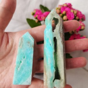 MEITU_20251215_161113394r AAA+ High Quality Blue Aragonite Crystal Obelisk Towers - Natural Blue Hemimorphite Tower - Sky Blue Aragonite - Quartz Crystal Obelisk - Healing Home Decor Gift for Couples Gift for Friends Gift for Family