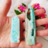 AAA+ High Quality Blue Aragonite Crystal Obelisk Towers - Natural Blue Hemimorphite Tower - Sky Blue Aragonite - Quartz Crystal Obelisk - Healing Home Decor Gift for Couples Gift for Friends Gift for Family