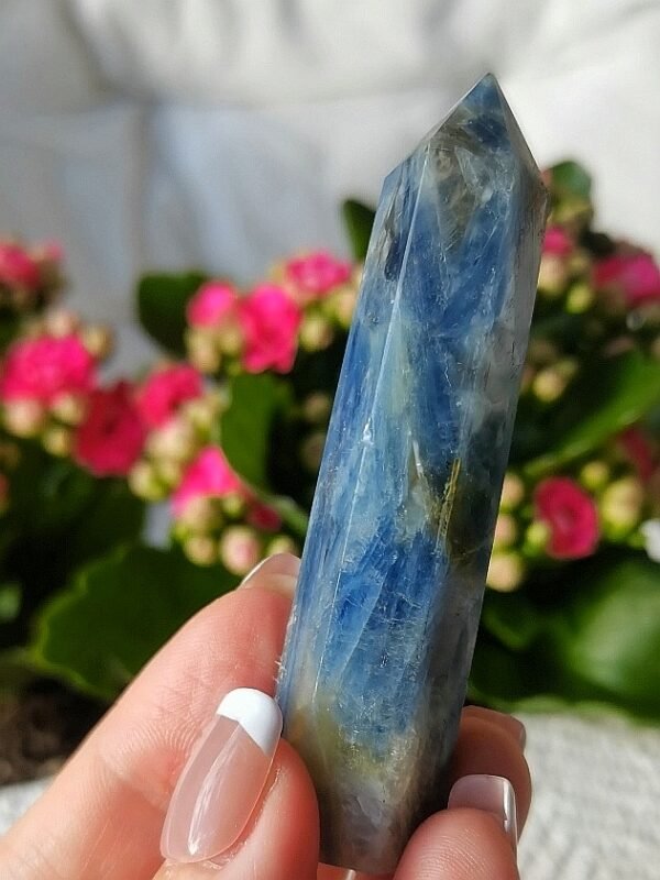 Torre de cristal de cianita azul Obelisco de cristal Varita de cristal Cristal energético Sanación Decoración para el hogar Regalos para parejas amigo Regalos para la familia