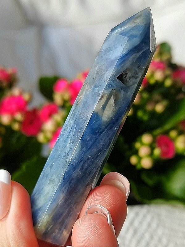Torre de cristal de cianita azul Obelisco de cristal Varita de cristal Cristal energético Sanación Decoración para el hogar Regalos para parejas amigo Regalos para la familia