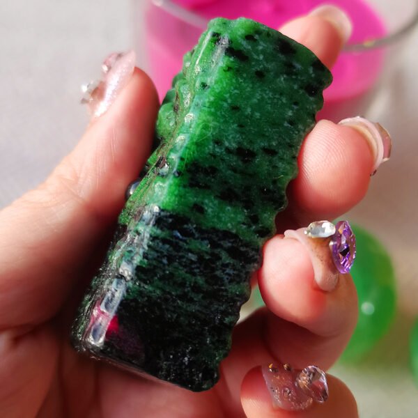 The Book of the Dinosaur's Eye Natural Ruby Zoisite Sphere Healing Crystal Gift Gifts for Couples Friend Gifts for Family