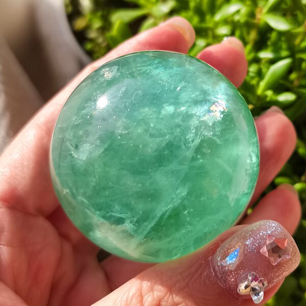 Esfera de fluorita verde Decoración del hogar Regalos para parejas amigo Regalos para la familia