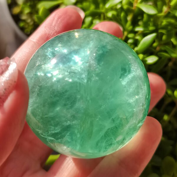 Esfera de fluorita verde Decoración del hogar Regalos para parejas amigo Regalos para la familia