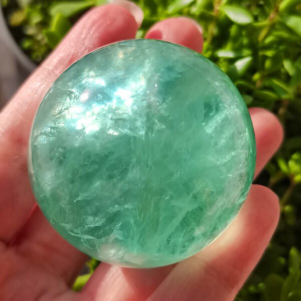 Esfera de fluorita verde Decoración del hogar Regalos para parejas amigo Regalos para la familia