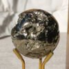 黄铜矿球大1 Druzy Iron Pyrite Sphere Polished Crystal Ball Gemstone Fool's Gold