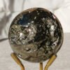 黄铜矿球大2 Druzy Iron Pyrite Sphere Polished Crystal Ball Gemstone Fool's Gold